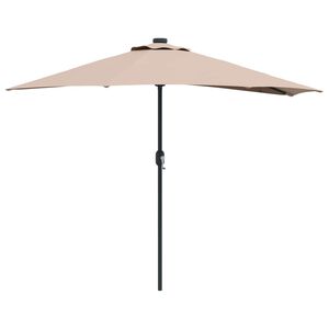 vidaXL Zahradn&iacute; slunečn&iacute;k 294 x 150 x 224 cm Polyester a ocel Taupe