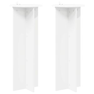 vidaXL Stojan na rostliny 2 ks B&iacute;l&aacute; &Oslash;40 x 100 cm Kompozitn&iacute; dřevo