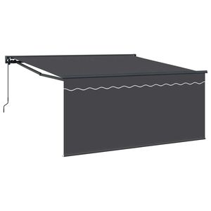 vidaXL Stahovac&iacute; mark&yacute;za Antracit 350 x 250 cm Polyester a hlin&iacute;k