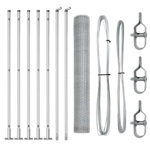 vidaXL Plotov&yacute; sloupek. Stř&iacute;brn&aacute;