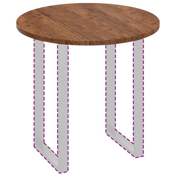 vidaXL Deska stolu Světle hněd&aacute; &Oslash; 80 x 2,5 cm Masivn&iacute; dubov&eacute; dřevo