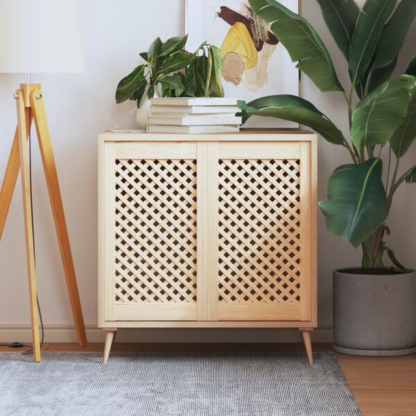 vidaXL Nábytková dvířka mřížkový design 2 ks 39,5 x 69 cm borovice