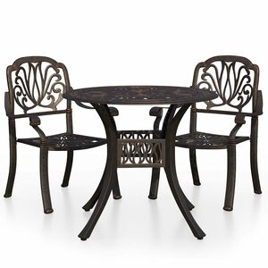 vidaXL 3d&iacute;ln&yacute; bistro set lit&yacute; hlin&iacute;k bronzov&yacute;