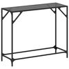 vidaXL Konzolov&yacute; stolek s černou skleněnou deskou 98 x 35 x 81 cm ocel