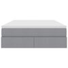 vidaXL Postel s úložným prostorem a matrací Světle šedá 140 x 200 cm