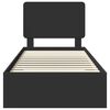 vidaXL R&aacute;m postele s čelo Čern&aacute; 100 x 200 cm kompozitn&iacute; dřevo