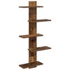 vidaXL N&aacute;stěnn&aacute; floating polička Star&eacute; dřevo 48,5 x 15 x 101 cm