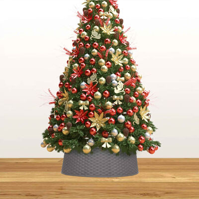 vidaXL Podložka pod vánoční stromek hnědá Ø 54 x 19,5 cm