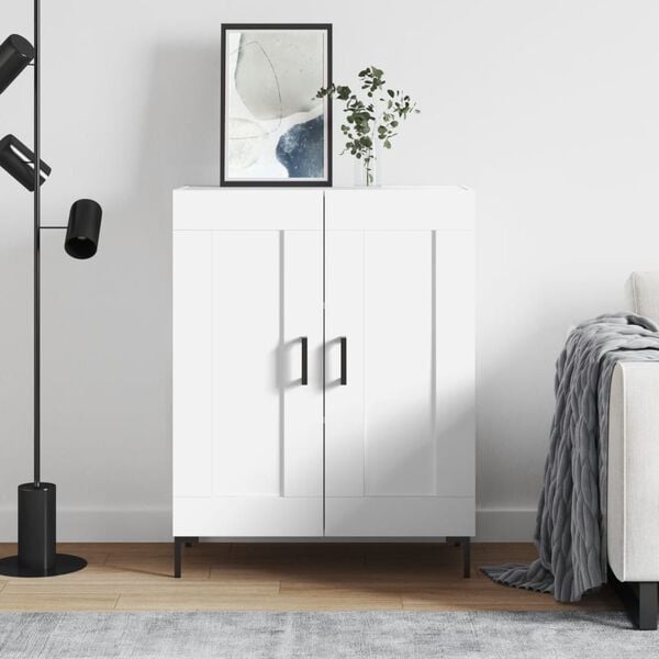 vidaXL Př&iacute;born&iacute;k b&iacute;l&yacute; 69,5 x 34 x 90 cm kompozitn&iacute; dřevo