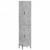 vidaXL Skř&iacute;ň highboard betonově &scaron;ed&aacute; 34,5x34x180 cm kompozitn&iacute; dřevo