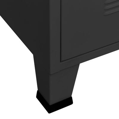 vidaXL Industriální úložná skříň černá 75 x 40 x 115 cm kov
