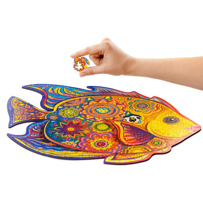 UNIDRAGON 331dílné dřevěné puzzle Shining Fish King Size 40 x 31 cm