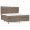 vidaXL Box spring postel s matrac&iacute; taupe 160x200 cm textil