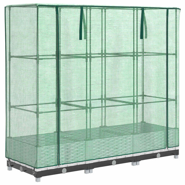 vidaXL Vyv&yacute;&scaron;en&yacute; z&aacute;hon se sklen&iacute;kem ratanov&yacute; vzhled 120 x 40 x 123 cm