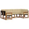vidaXL Venkovn&iacute; pohovkov&aacute; souprava 6 pcs Přirozen&aacute; a B&eacute;žov&aacute;