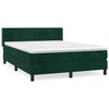 vidaXL Box spring postel s matrac&iacute; tmavě zelen&aacute; 140x200 cm samet