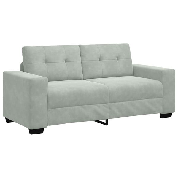 vidaXL Loveseat Sofa světle &scaron;ed&aacute; 180x77x82 cm samet