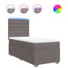 vidaXL Box spring postel s matrac&iacute; taupe 90x200 cm textil