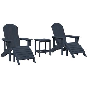 vidaXL Zahradn&iacute; křeslo 3 ks N&aacute;mořnick&aacute; modr&aacute; Polyethylen