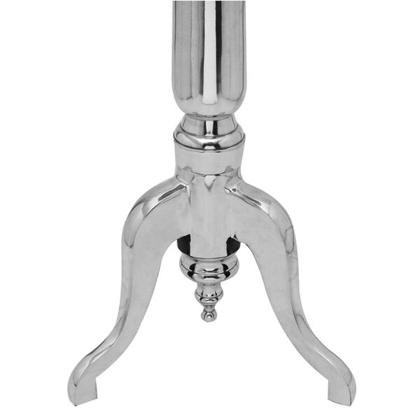 vidaXL Odkládací stolek kulatý hliníkový stříbrný