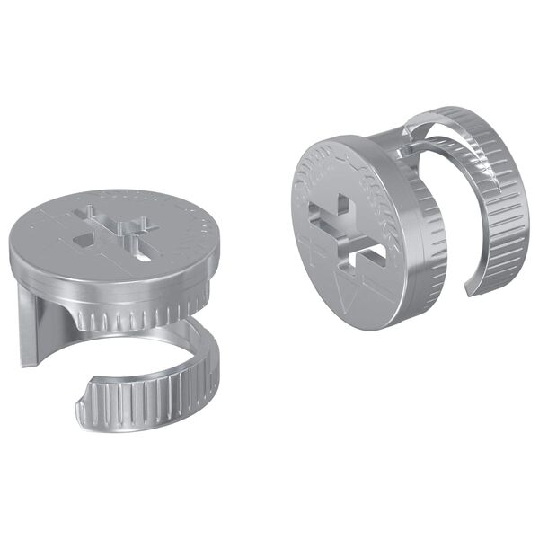 vidaXL Z&aacute;mkov&eacute; matice 2 pcs Stř&iacute;brn&aacute; 12 x 10 mm Ocel