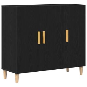 vidaXL Serv&iacute;rovac&iacute; skř&iacute;ň Čern&yacute; dub 90 x 34 x 80 cm kompozitn&iacute; dřevo