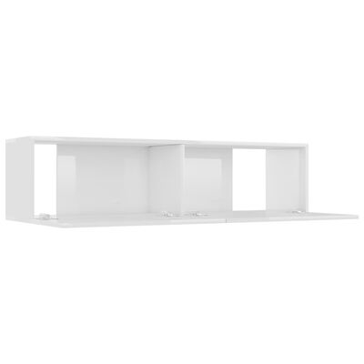 vidaXL TV stolek bílý s vysokým leskem 120 x 30 x 30 cm dřevotříska