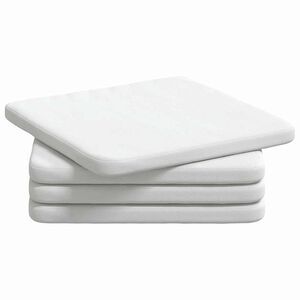 vidaXL Pol&scaron;t&aacute;ře na sedadla 4 pcs B&iacute;l&aacute; 40 x 40 x 3 cm textil