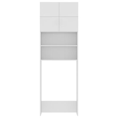 vidaXL Skříňka nad pračku bílá 64 x 25,5 x 190 cm dřevotříska