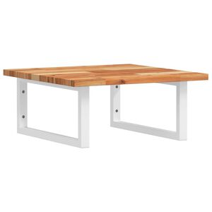 vidaXL Deska pod umyvadlo n&aacute;stěnn&aacute; ocel a masivn&iacute; ak&aacute;ciov&eacute; dřevo