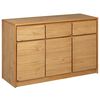 vidaXL Př&iacute;born&iacute;k SAUDA dub 114 x 43 x 75,5 cm masivn&iacute; borov&eacute; dřevo