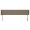 vidaXL Čelo postele typu u&scaron;&aacute;k taupe 183x16x78/88 cm textil