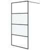 vidaXL Sprchov&aacute; z&aacute;stěna walk-in čern&aacute; 100x195 cm napůl ml&eacute;čn&eacute; ESG sklo