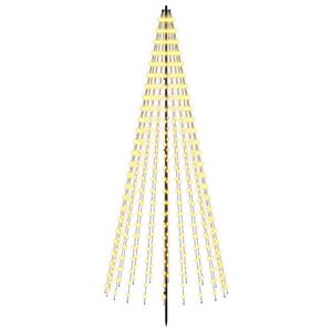 vidaXL LED v&aacute;nočn&iacute; strom 235 cm 500 LED Tepl&aacute; b&iacute;l&aacute; Železo Čern&aacute;