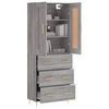 vidaXL Skř&iacute;ň highboard &scaron;ed&aacute; sonoma 69,5 x 34 x 180 cm kompozitn&iacute; dřevo