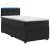 vidaXL Postel boxspring s matrac&iacute; s LED p&aacute;sky Čern&aacute; 100 x 200 cm Samet
