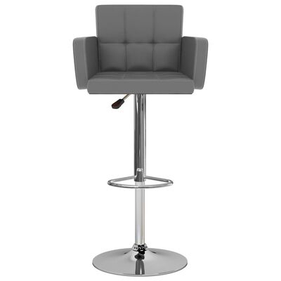 vidaXL Barové stoličky 2 ks šedé umělá kůže