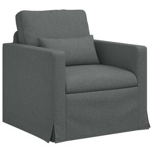vidaXL Pohovka Tmavě &scaron;ed&aacute; 78 x 77 x 80 cm textil