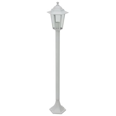 vidaXL Zahradní sloupové lampy 6 ks E27 110 cm hliníkové bílé