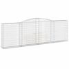 vidaXL Klenut&yacute; gabionov&yacute; ko&scaron; 400 x 30 x 120/140 cm pozinkovan&eacute; železo