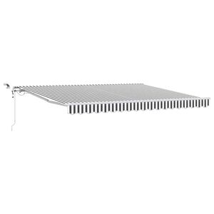 vidaXL Automatick&aacute; zatahovac&iacute; mark&yacute;za s LED antracit a b&iacute;l&aacute; 400x300 cm