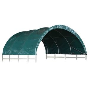 vidaXL Př&iacute;stře&scaron;ek pro zv&iacute;řata PVC 3,7 x 3,7 m zelen&yacute;