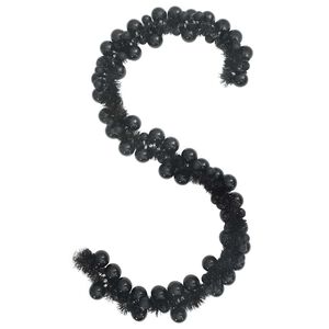 vidaXL Vánoční koule girlanda Černá 186 cm Polystyren