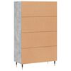 vidaXL Skř&iacute;ň highboard betonově &scaron;ed&aacute; 69,5x31x115 cm kompozitn&iacute; dřevo