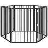 vidaXL Ps&iacute; br&aacute;na 6 pcs Čern&yacute; 60 x 80 cm Pozinkovan&aacute; ocel