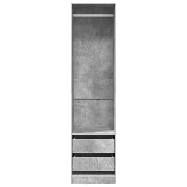 vidaXL &Scaron;atn&iacute; skř&iacute;ň se z&aacute;suvkami betonově &scaron;ed&aacute; 50x50x200 cm kompozit