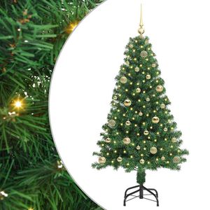 vidaXL Uměl&yacute; v&aacute;nočn&iacute; stromeček Zelen&aacute; 150 cm PVC, ocel a plast