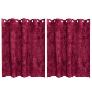 vidaXL Sametov&eacute; z&aacute;věsy 2 ks V&iacute;no Červen&eacute; 140 x 140 cm samet