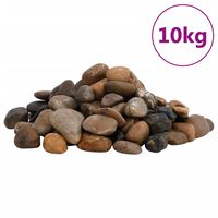 vidaXL Leštěné oblázky 10 kg mix barev 2–5 cm