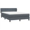 vidaXL Box spring postel s matrac&iacute; tmavě &scaron;ed&aacute; 160x210 cm samet